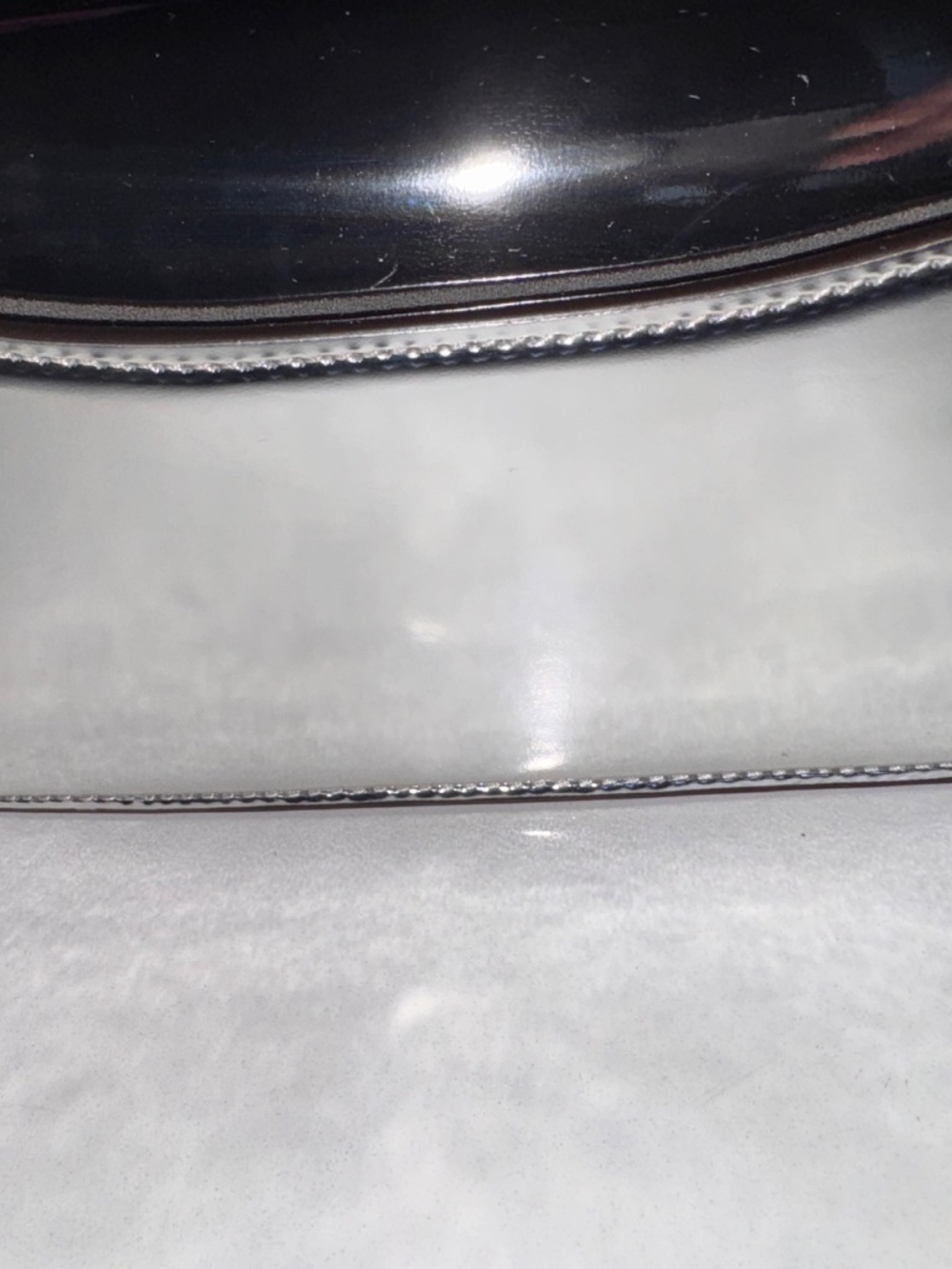 Coach Tabby Metallic Silver Leather Crossbody Wristlet - Picture 5 of 11